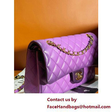 Chanel Gradient Lambskin  &  Gold-Tone Metal Classic Flap 11.12 Handbag A01112 Light Purple 2025